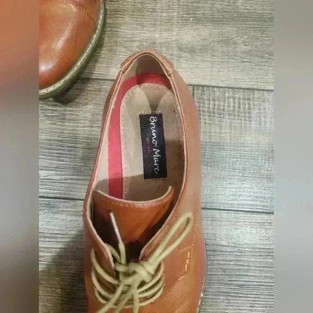 Bruno Marc Men’s Prince-6 Classic Dress Oxfords Size 9 Brown Leather